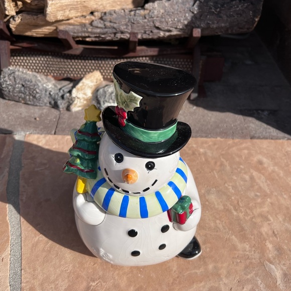 Christmas cookie jar snowman by Fritz and Floyd - Picture 14 of 16